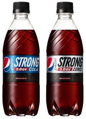 ペプシストロング5.0GV(左)とペプシストロング5.0GV〈ゼロ〉