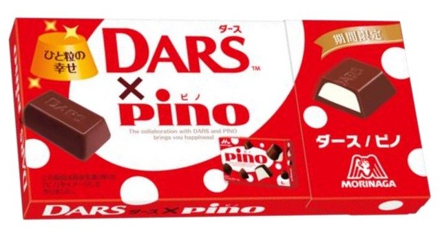 赤ベースの白い水玉でおそろいのパッケージ
