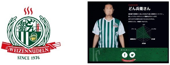 （写真左から）クラブチーム公式ロゴマーク、選手名鑑