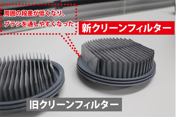 クリーンフィルターの新旧比較