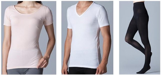 (左から) レディス、メンズ、レディスタイツ