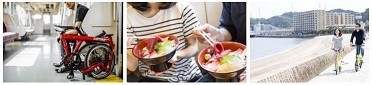 折りたたみ自転車でサイクリング&グルメを堪能できる特別列車