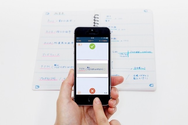 自分で書いたノートをスマホで撮影してカード化