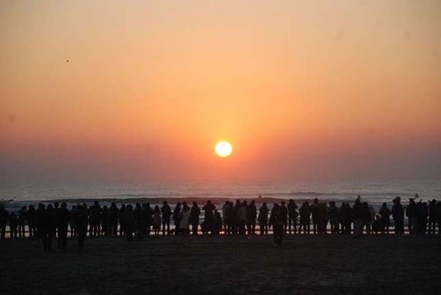 14年の初日の出（本須賀海岸）