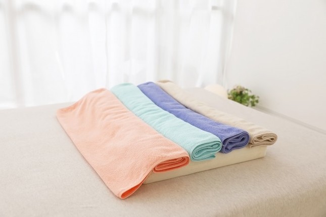 タオルの置き方や敷き方を変えることができる