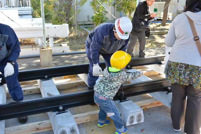 保守作業体験コーナーの様子