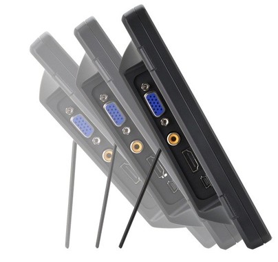 本体に収納が可能な3段階のチルトスタンド