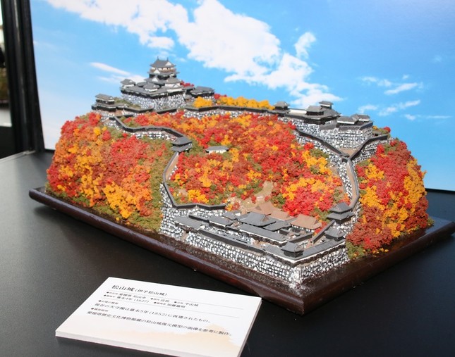 写真は松山城のジオラマ模型（2016年12月24日撮影）
