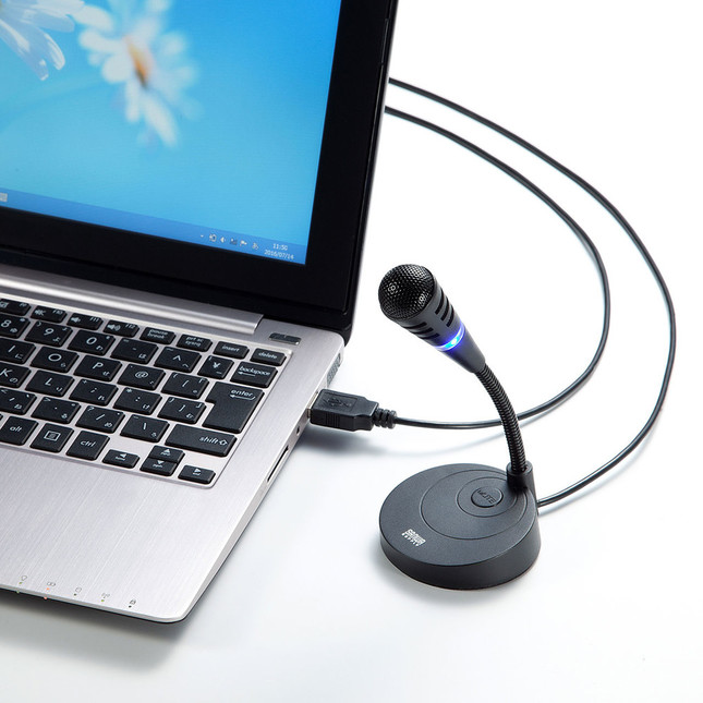 スタンドマイク型の「MM-MCU03BK」