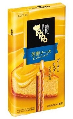 チョコとプレッツェルにチーズを使用