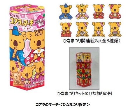 ひなまつり関連の絵柄が高確率で入っている