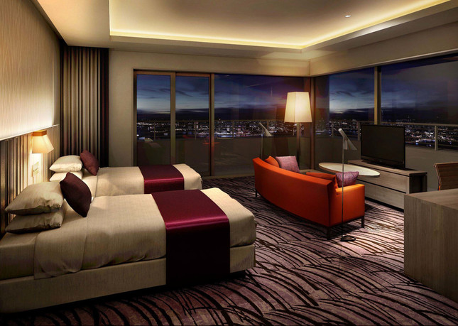 広々としたコーナーウィンドウで開放感のあるコーナーツインルーム