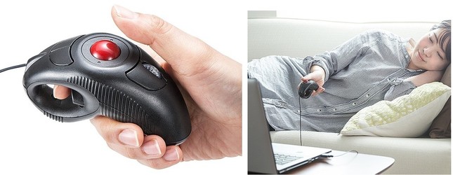 右利き・左利き関係なく、姿勢にも関係なく使える