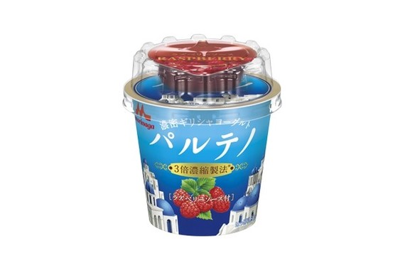 「濃密ギリシャヨーグルト パルテノ ラズベリーソース付」（ソース別添タイプ）