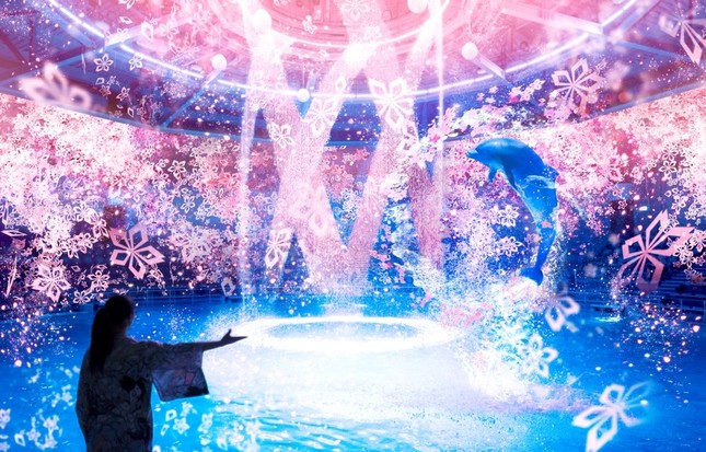 水族館で「お花見」