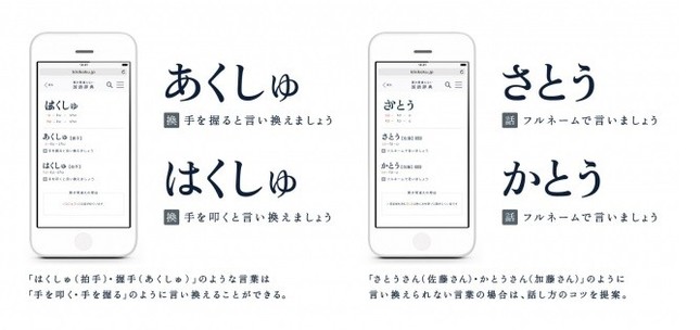 聞き違えやすい言葉の言い換えや話し方のコツを掲載