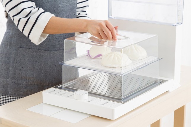 市販の肉まんなどは1段に4個程度置ける