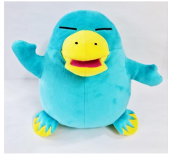 ポーズを替えてリニューアルしたイコちゃんぬいぐるみ
