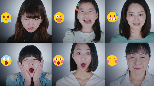 資生堂のWeb動画「EMOJI-GAO CHALLENGE」