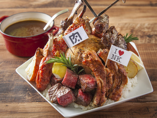 肉盛りペンタゴンカレー