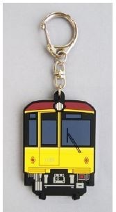 銀座線開通当時の旧1000形モチーフのラバーキーホルダー