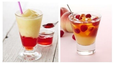 （左）マスカット&ザクロ（右）ピーチ&フランボワーズ