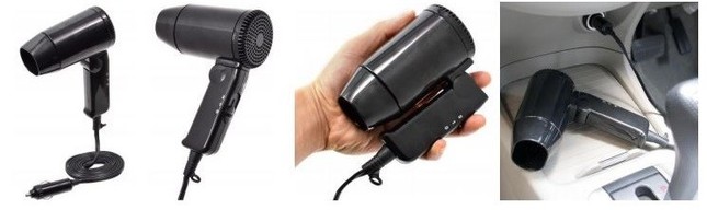 急に髪が濡れても車の中で乾かせて便利！