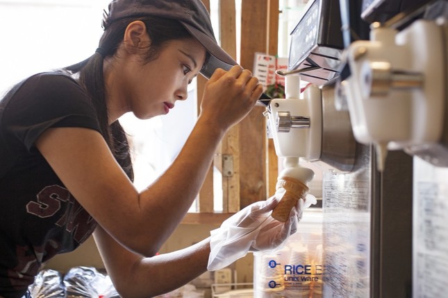 ソフトクリーム製造過程