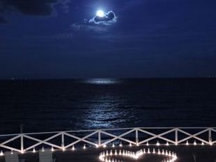 満月の夜に浮かび上がるムーンロード