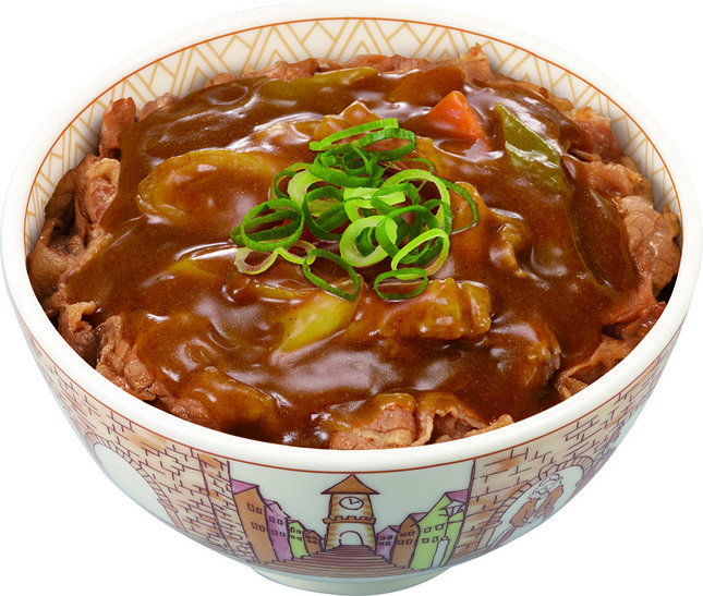 「カレー南蛮牛丼」