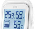 タバコの煙、黄砂など「PM2.5」を測定 3段階レベル表示もできる温湿度計