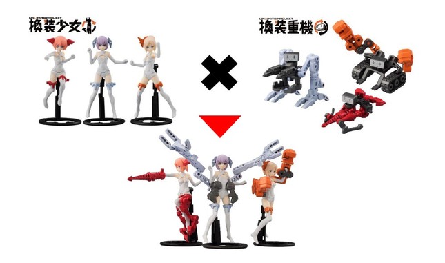 美少女フィギュアが重機を装備
