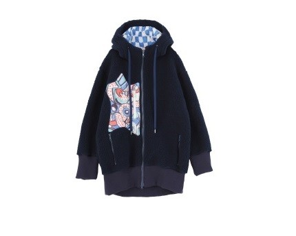 津森氏手描きプリントやチェッカーフラッグ柄をあしらったアイテム
