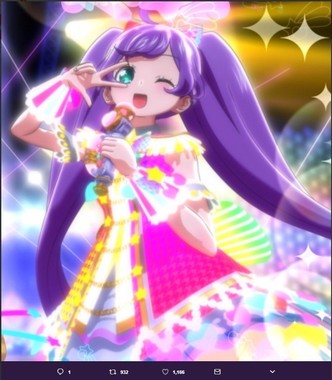 「プリパラ」の主人公・真中らぁら（画像は「タカラトミーアーツ広報」公式ツイッターより）