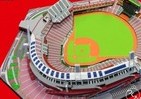 カープの本拠地「マツダ スタジアム」を組み立てよう　1／1000スケールのペーパークラフト