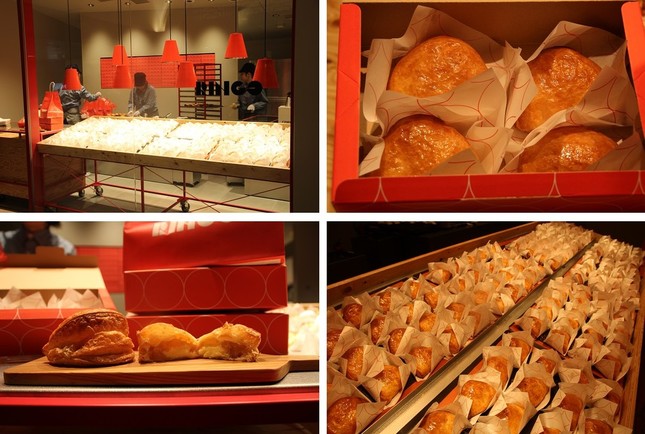 アップル店専門店「RINGO」。日比谷駅からミッドタウンに向かう階段から甘くておいしそうな香りがしてくる