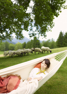 ブランケットにくるまってリラックス