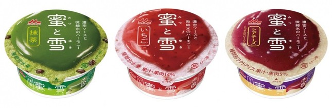 （左から）抹茶、いちご、レアチーズ