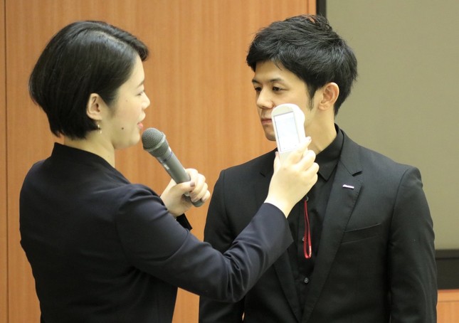 「肌年齢測定」も実施された（2018年7月3日　筆者撮影）