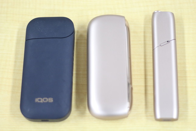 （左から）「IQOS 2.4Plus」「IQOS 3」「IQOS 3 MULTI」