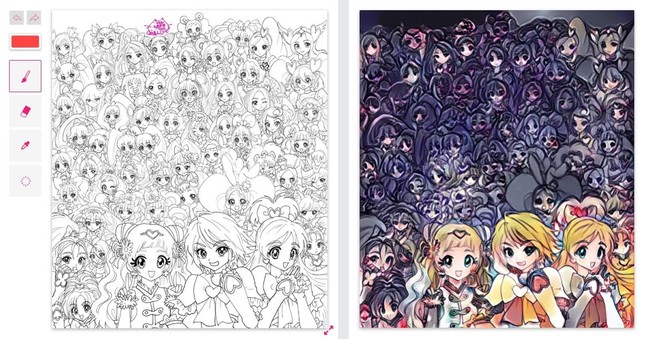 しょこたん力作 プリキュアイラスト が悲劇に 自動着色サイトで ホラー化 J Cast トレンド