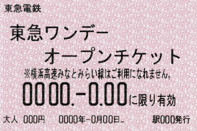 東急ワンデーオープンチケット