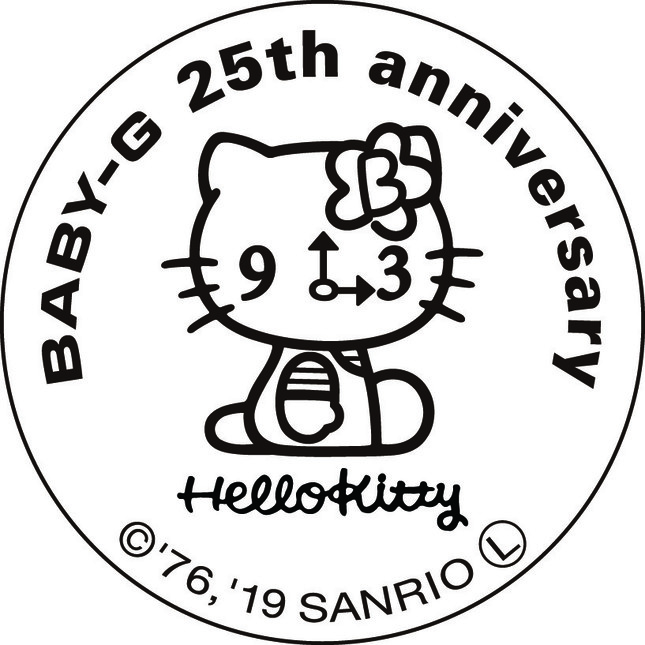 裏ぶたには時計の顔をしたオリジナルHELLO KITTYを刻印(C)1976,2019 SANRIO CO.,LTD.APPROVAL NO.S594388