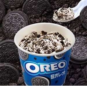 インパクトのあるオレオクッキーの量