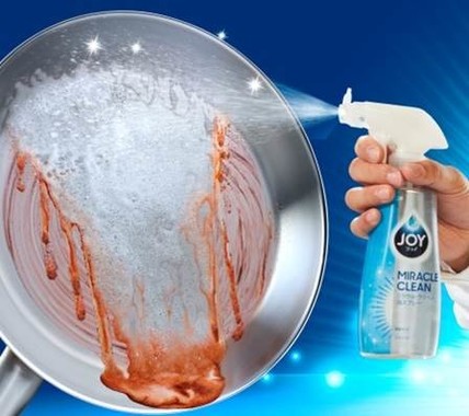 洗い物に直接スプレー