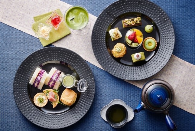 色あざやかな『抹茶のアフタヌーンティーセット』