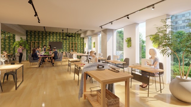 ミシンが設備される2階ホビースペース