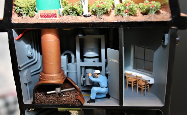 コーヒー豆の焙煎作業