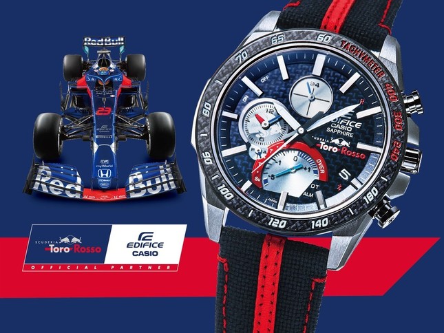 EDIFICE とF1チーム「Scuderia Toro Rosso」コラボレーションモデル「EQB-1000TR-2AJR」