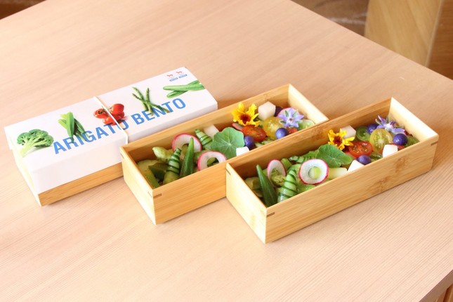 福島県産食材を使ったビーガン対応のお弁当